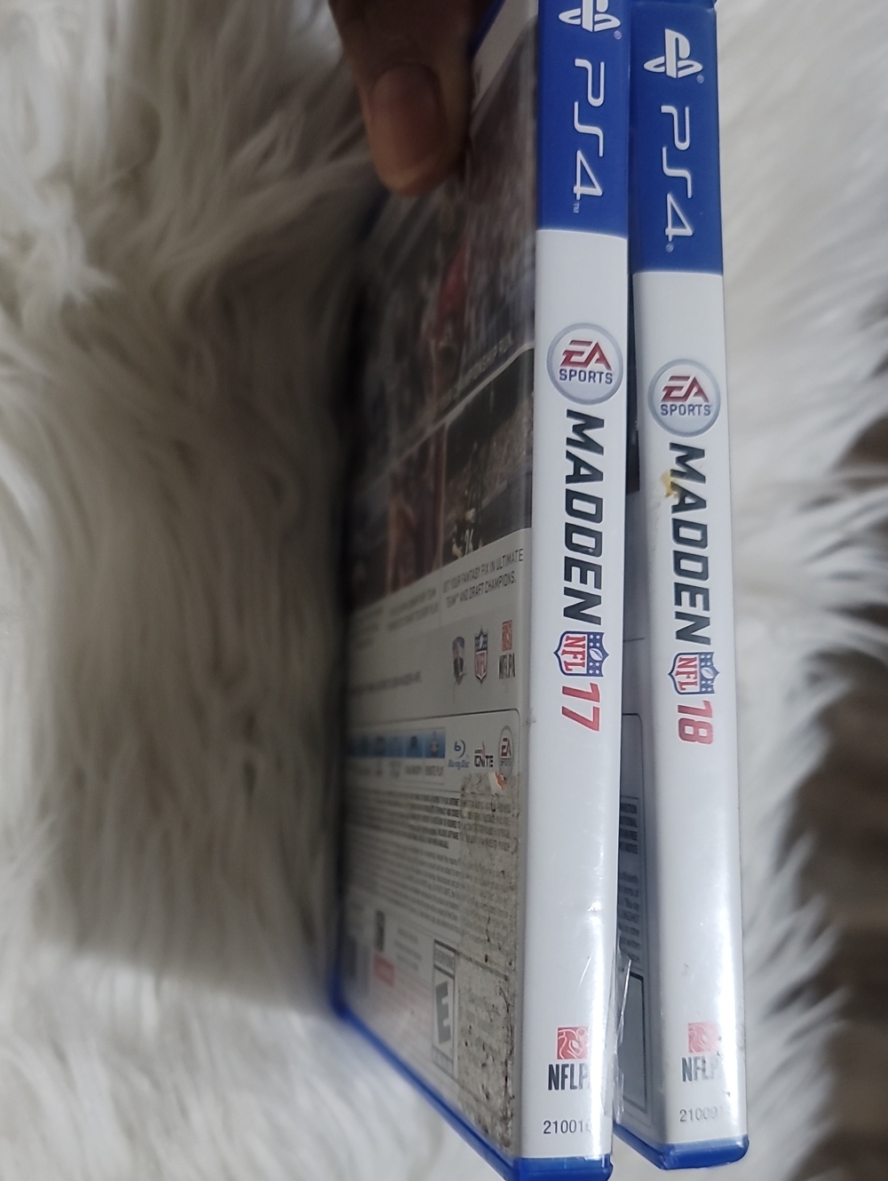 Sony PS4 Madden 17 & Madden 18 Video Games - White and Blue